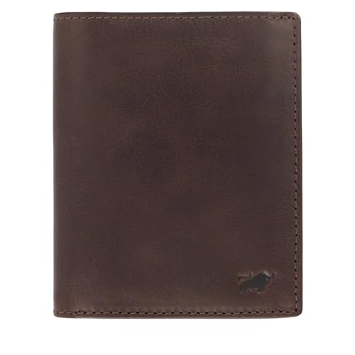 BRAUN BÜFFEL - Herren RFID Geldbörse Hochformat Arezzo - 8 Kartenfächer aus echtem Rindleder Schlichtes Design - Edles braun von BRAUN BÜFFEL