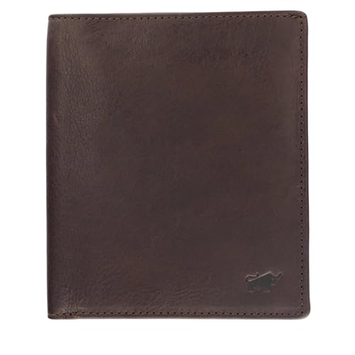 BRAUN BÜFFEL - Herren RFID Geldbörse Hochformat Arezzo - 11 Kartenfächer aus echtem Rindleder Schlichtes Design - Edles Braun von BRAUN BÜFFEL
