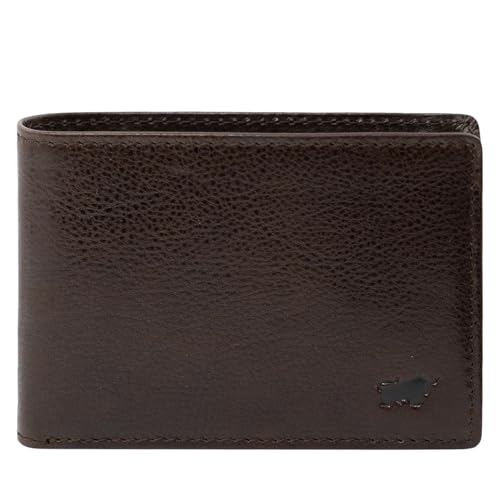 BRAUN BÜFFEL - Kleine RFID Geldbörse Arezzo - 4 Kartenfächer aus echtem Rindleder Schlichtes Design - Edles Braun von BRAUN BÜFFEL