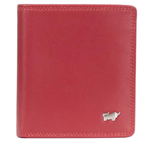 BRAUN BÜFFEL Damen Geldbörse aus echtem Rindsleder Golf mit RFID Schutz - Zetilose Geldbörse mit Carré 6 Kartenfächern - Edles Rot von BRAUN BÜFFEL