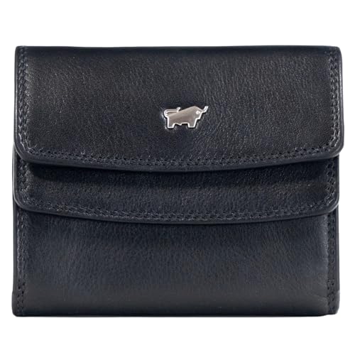 BRAUN BÜFFEL Herren Geldbörse aus echtem Rindsleder Golf mit RFID Schutz - Kleine Überschlags-Geldbörse mit 4 Kartenfächern - Edles Schwarz von BRAUN BÜFFEL