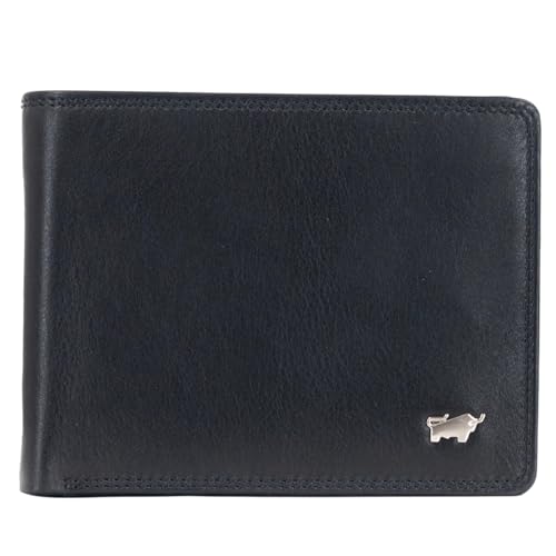 BRAUN BÜFFEL Herren Geldbörse aus echtem Rindsleder Golf mit RFID Schutz - Zetilose Geldbörse mit 8 Kartenfächern - Edles Schwarz von BRAUN BÜFFEL