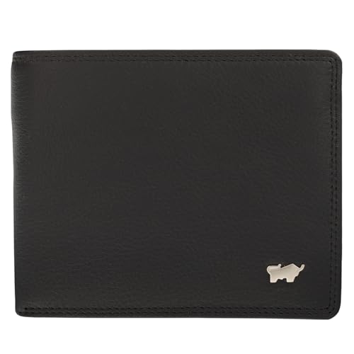 BRAUN BÜFFEL Herren Geldbörse aus echtem Rindsleder Golf mit RFID Schutz - Zetilose Geldbörse mit 8 Kartenfächern - Edles Schwarz von BRAUN BÜFFEL