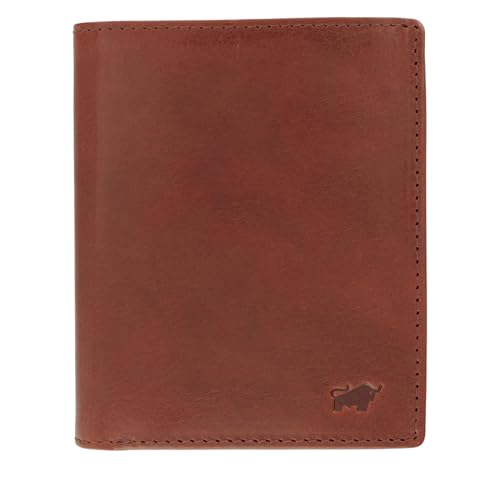 BRAUN BÜFFEL - Herren RFID Geldbörse Hochformat Arezzo - 8 Kartenfächer aus echtem Rindleder Schlichtes Design - Edles Tabak von BRAUN BÜFFEL