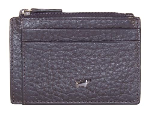 BRAUN BÜFFEL Kartenetui aus echtem Leder mit Reißverschluss YANNIK - 4 Kartenfächer - Braun von BRAUN BÜFFEL