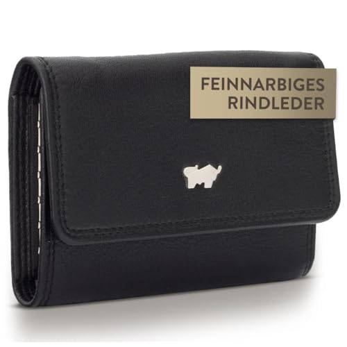 BRAUN BÜFFEL - Schlüsseletui aus echtem Rindsleder Golf 2.0 - Kleine Schlüsseltasche für Herren & Damen mit Reißverschluss, Steckfach & Schlüsselleiste - Schlüsselmäppchen mit Druckknopf - Schwarz von BRAUN BÜFFEL