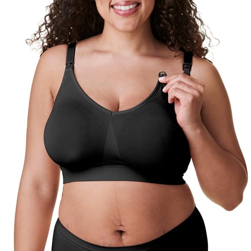 BRAVADO! DESIGNS Body Silk Seamless Nursing Bra Sustainable (as3, Alpha, l, Regular, Regular, Black) von BRAVADO! DESIGNS