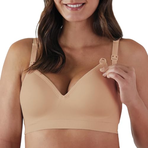 Bravado Designs Plunge Bügelloser Schwangerschafts- & Still-BH mit tiefem V-Ausschnitt, Butterscotch, Large von Bravado Designs