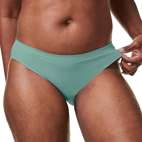 BRAVADO! DESIGNS Sustainable Panty Mid-Rise Seamless Recyceltes Nylon, Bio-Baumwolle & Modal-Mischung XS-XXL (as3, Alpha, m, l, Regular, Regular, Jade) von BRAVADO! DESIGNS