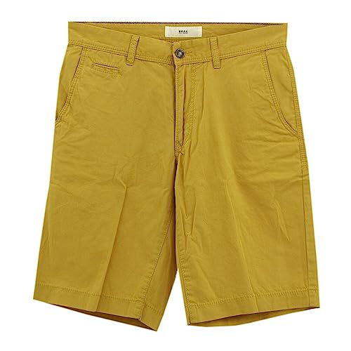 Brax, Bari Chino, Herren Kurze Jeans Shorts Bermudas Gabardine Senfgelb D 33 W 52 von BRAX