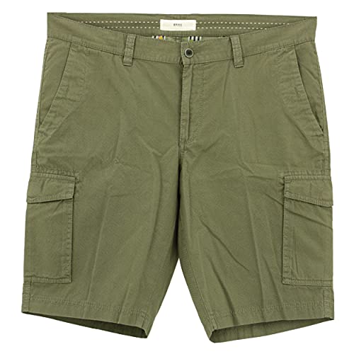 BRAX, Brazil, Herren Kurze Jeans Shorts Bermudas Gabardine Khaki Meliert D 26 W 38 von BRAX