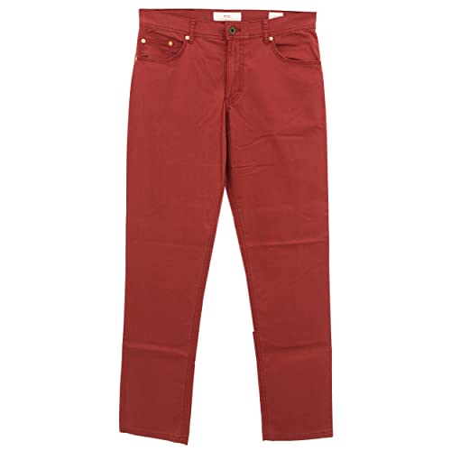 BRAX, Cooper Fancy, Herren Sommerjeans Hose Popeline Stretch Bordeaux W 35 L 34 von BRAX