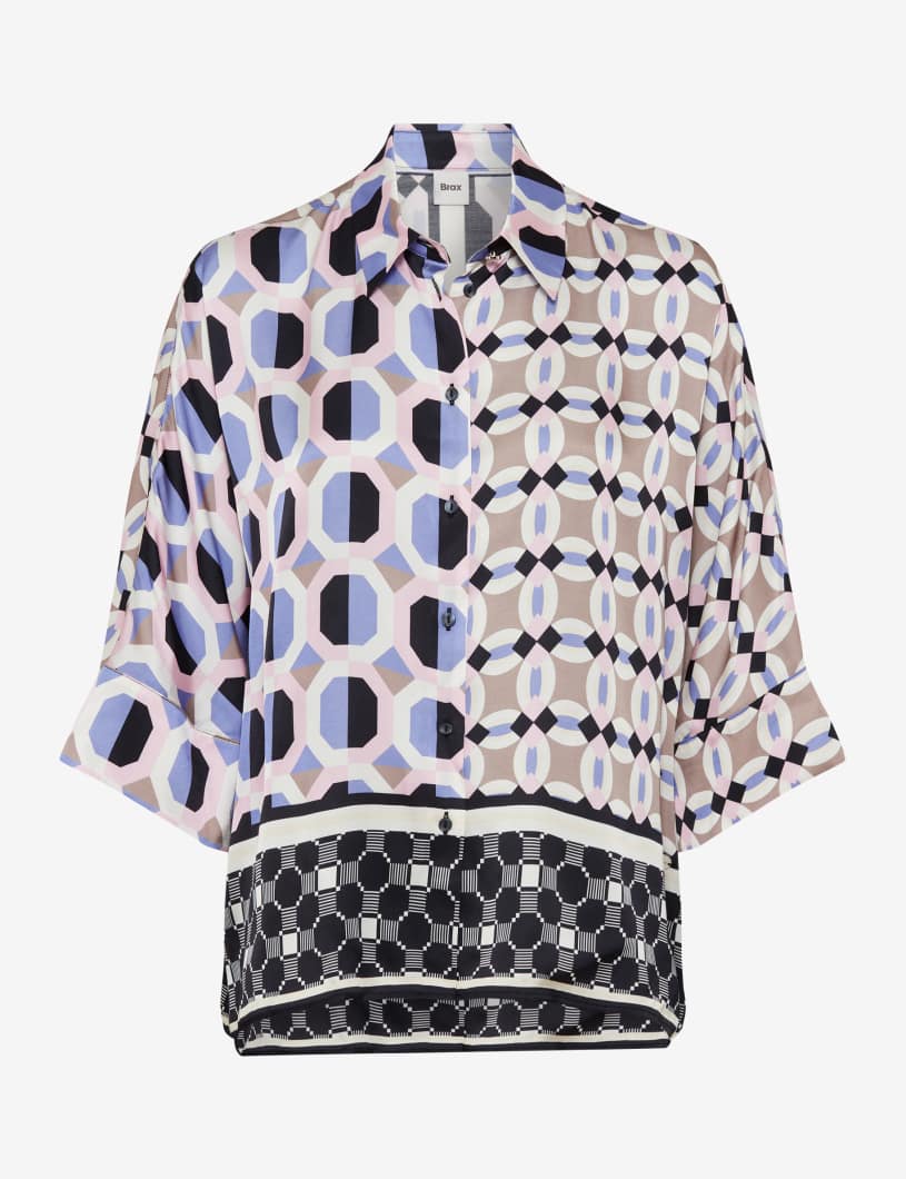 BRAX - Bluse - Style Viv Patch blau - Gr. - 44 von BRAX