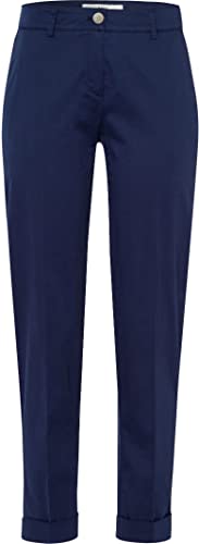 BRAX Damen Chinohose Style Maron Slim Fit, verkürzt, Dehnbund Indigo blau - 46 von BRAX