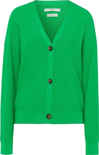 BRAX Damen Style Alicia Fine Rib Knit Structure Strickjacke, Apple Green, 36 von BRAX