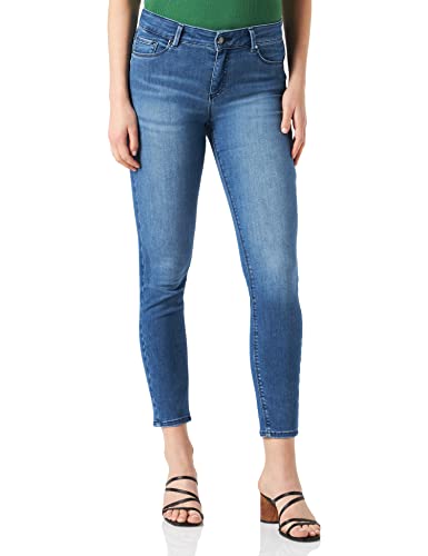 BRAX Damen Style Ana Push Up Effect Verkort Five-Pocket Skinny Jeans, Used Regular Blue, 26W / 30L EU von BRAX