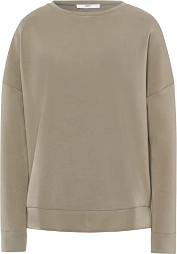 BRAX Damen Style BO Legerer Optik Sweatshirt, Pale Khaki, 36 von BRAX
