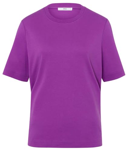 BRAX Damen Style CIRA Interlock Light T-Shirt, Purple, 44 von BRAX