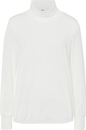 BRAX Damen Style Camilla Fluid Basic Schlichtes Rollkragenshirt Sweatshirt, Offwhite, 40 von BRAX