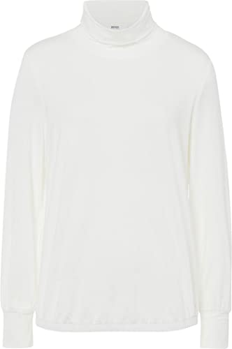 BRAX Damen Style Camilla Fluid Basic Schlichtes Rollkragenshirt Sweatshirt, Offwhite, 46 von BRAX