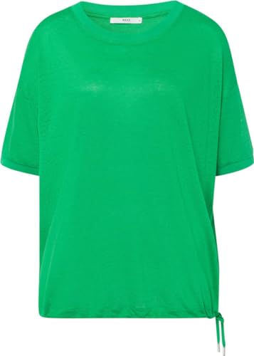 BRAX Damen Style Candice Linen Single Jersey Solid T-Shirt, Apple Green, 48 von BRAX
