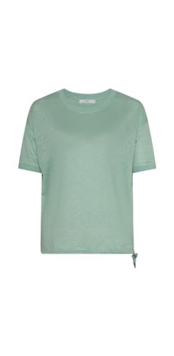 BRAX Damen Style Candice Linen Single Jersey Solid T-Shirt, Mint, 46 von BRAX