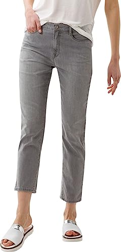 BRAX Damen Style Caro S Verkürzte Ultralight Denim Jeans, Used Light Grey, 38W / 30L von BRAX