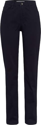 BRAX Feel Good Feel Good Damen Hose Carola – Straight Leg, Stretch, normaler Bund – Baumwolle, Baumwollstretch Dunkelblau 34K von BRAX