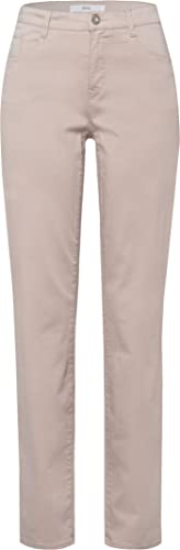 BRAX Damen Style Carola 5-pocket-broek van hoogwaardig katoen-satijn Hose, Beige, 38W / 34L EU von BRAX