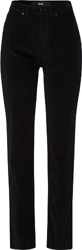 BRAX Damen Style Carola Structure Velvet Hose, Black, 32 W/30 L von BRAX