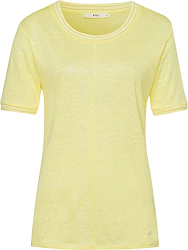 BRAX Damen Style Cathy Linen T Shirt, Gelb, 40 EU von BRAX