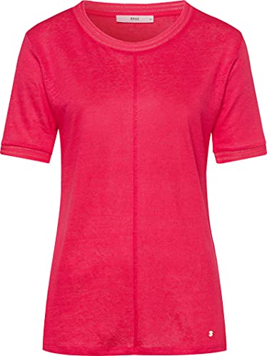 BRAX Damen Style Cathy Linen T-Shirt, Papaya, (Herstellergröße:44) von BRAX