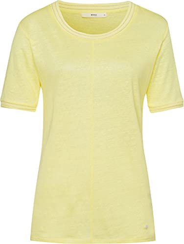 BRAX Damen Style Cathy Linen T-Shirt, Yellow, (Herstellergröße:46) von BRAX