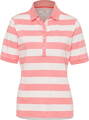 BRAX Damen Style Cleo Finest Pique Stretch Poloshirt, Melon, 34 von BRAX