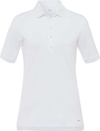 BRAX Damen Style Cleo Finest Pique Stretch Poloshirt, Weiß (White 99), (Herstellergröße: 36) von BRAX