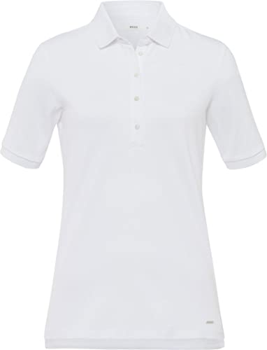 BRAX Damen Style Cleo Poloshirt Pique Polohemd, White, 36 von BRAX