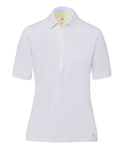 BRAX Damen Style Cleo Finest Pique Stretch Polohemd, White, 40 von BRAX