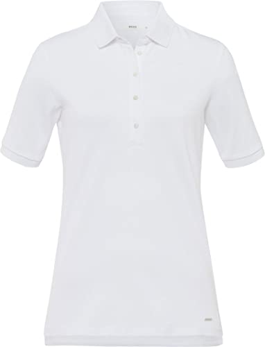BRAX Damen Style Cleo Finest Pique Stretch Polohemd, White, 46 von BRAX