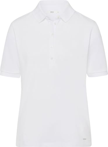 BRAX Damen Style Cleo Polo PIQUÉ SOLID Polohemd, White, 44 von BRAX