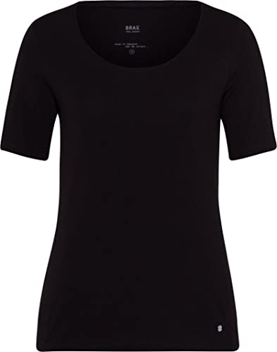 BRAX Damen Style Cora T-Shirt, Schwarz (Black 02), 44 von BRAX
