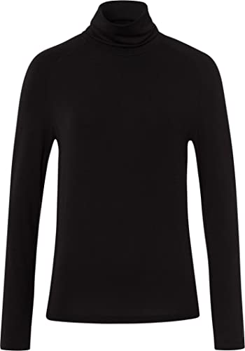 BRAX Damen Style FEA LAB Sporty Jersey Rollkragenshirt Sweatshirt, Black, 36 von BRAX