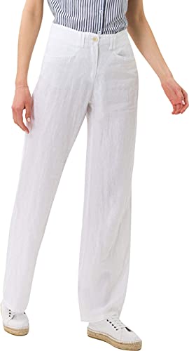BRAX Damen Style Farina Pure Linen Hose White 32W / 30L von BRAX
