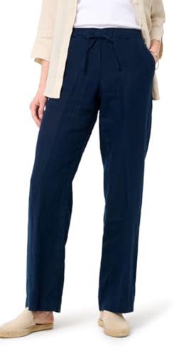 BRAX Damen Style Farina Leinenhose mit Legerer Silhouette Freizeithose, Navy, 27W x 30L von BRAX