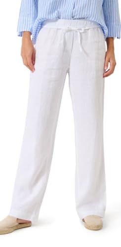 BRAX Damen Style Farina Leinenhose mit Legerer Silhouette Freizeithose, White, 29W x 30L von BRAX