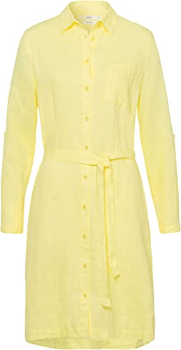 BRAX Damen Style Gillian Linen Dress Kleid, Yellow, (Herstellergröße: 42) von BRAX