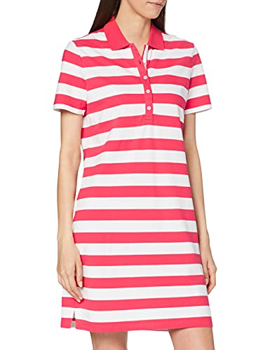 BRAX Damen Style Gweneth Dresses Piqué Stripes Baumwollkleid Polokragen Gestreift Kleid, Summer, XXL von BRAX
