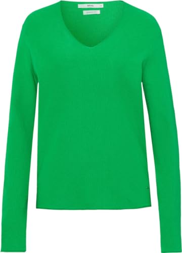 BRAX Damen Style Lesley Fine Rib Knit Structure Pullover, Apple Green, 36 von BRAX