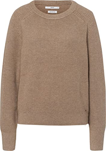 BRAX Damen Style Lesley Wool Mix Pullover, Camel, 40 von BRAX