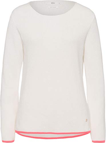 BRAX Damen Style Liz Soft Cotton Pullover, Offwhite, (Herstellergröße: 42) von BRAX