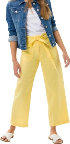 BRAX Damen Style Maine Pure Linen Hose, Banana, 27W / 32L EU von BRAX